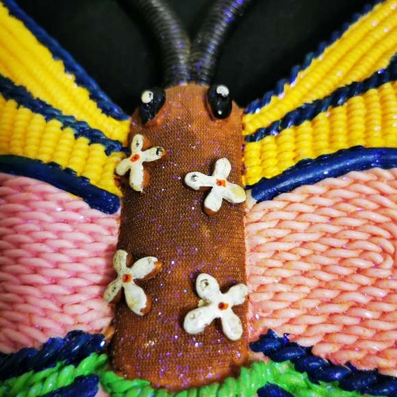 Colourful Resin Glittery Butterfly Wall Hanging Decorative - Picture 4 of 17